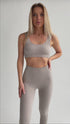 Basic Ribbed Leggings Cream